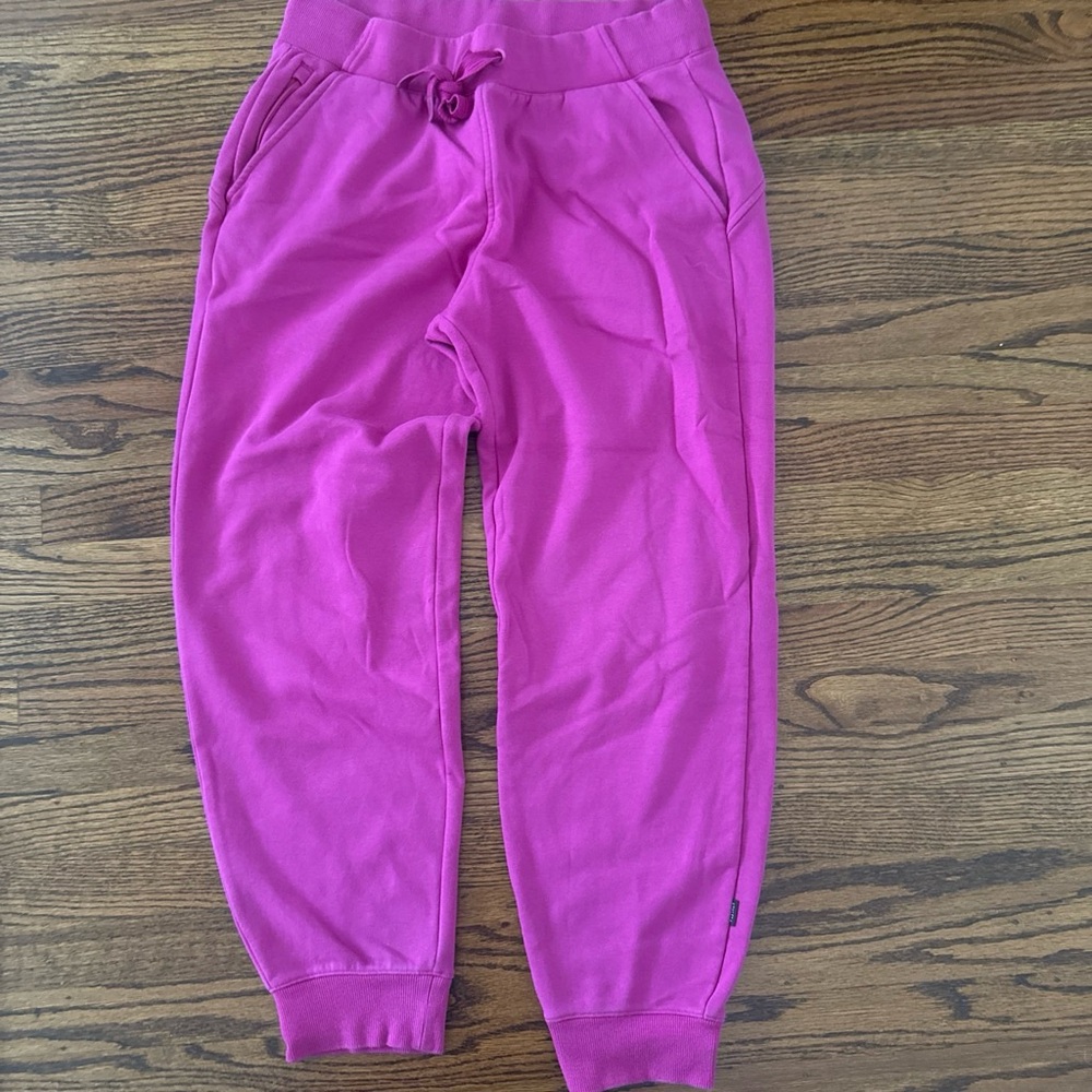 Athleta Vibrant Fuchsia Jogger Sweatpants